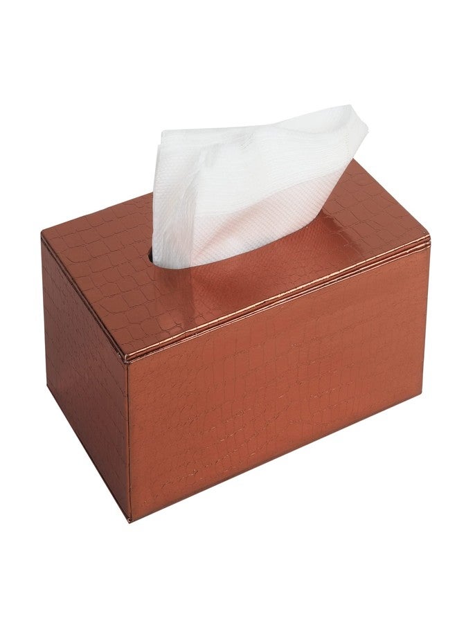 Anything & Everything Premium Tissue Holder Box | Paper Napkin Holder | Tissue Dispenser with Magnetic Bottom for Home/Office/Cafe (Rose Gold) - Image 1